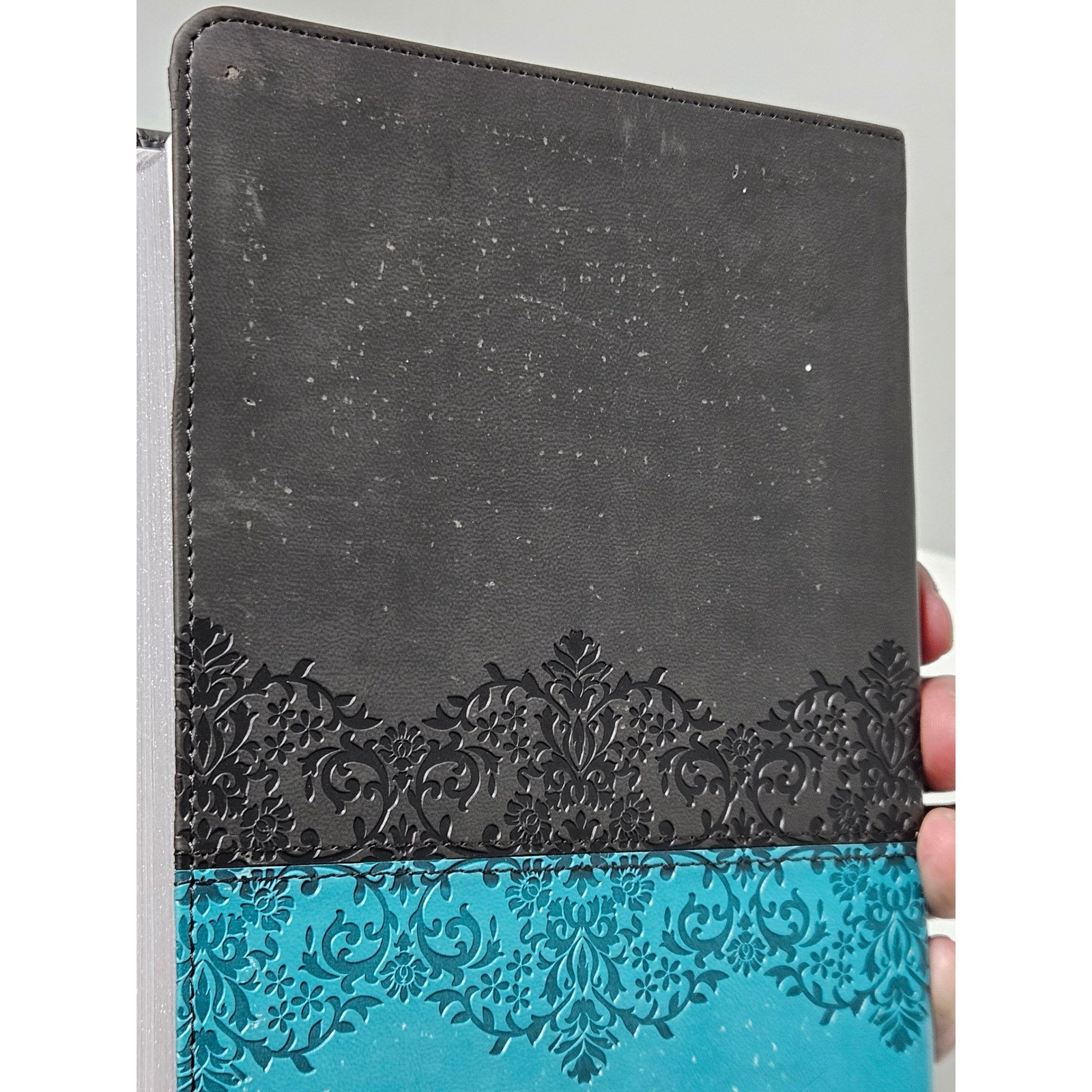 NIV Life Application Study Bible Zondervan Leathersoft Two-Tone Gray Teal