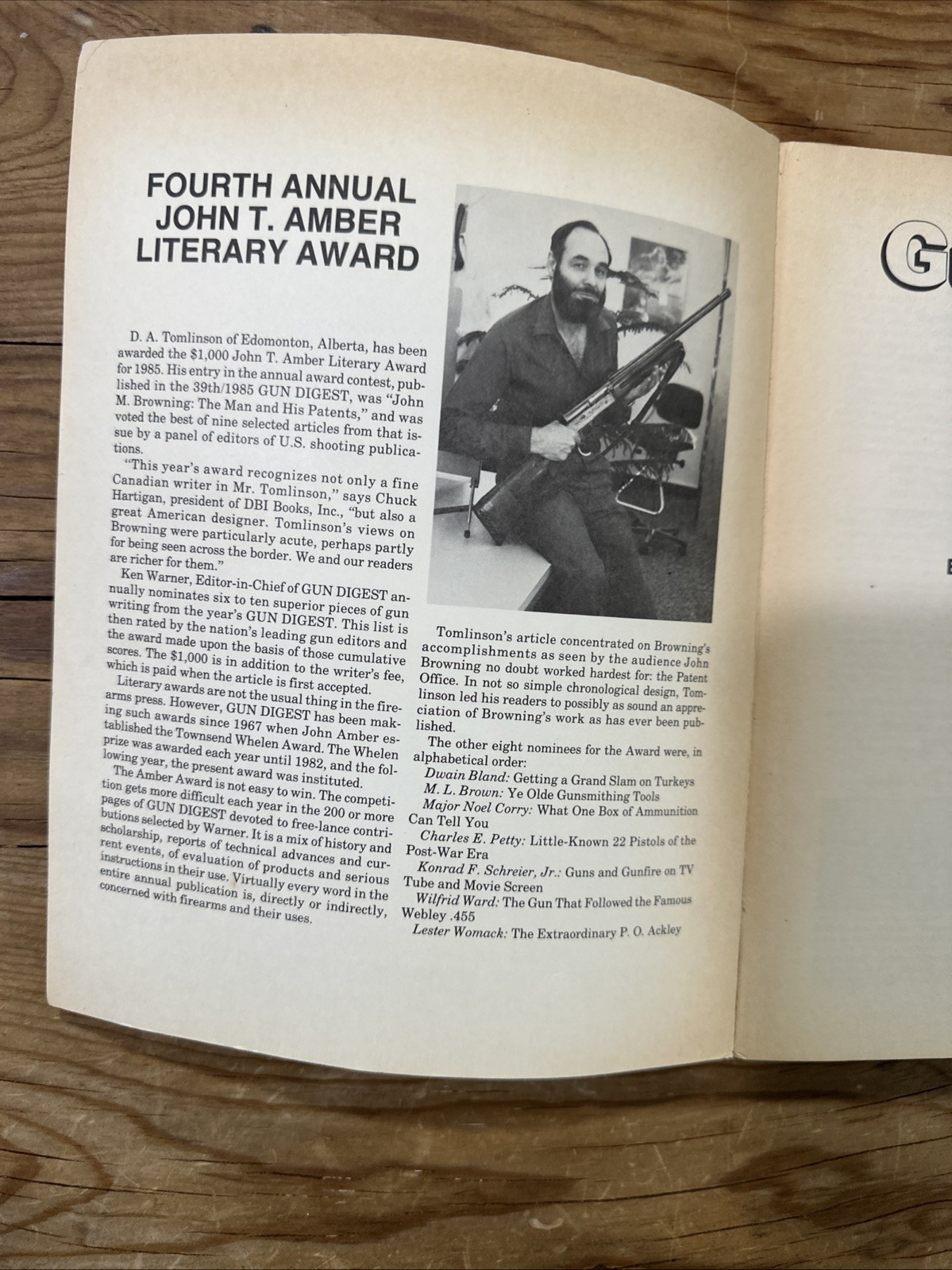 Vintage Gun Digest 1986 40th Annual Edition Ken Warner