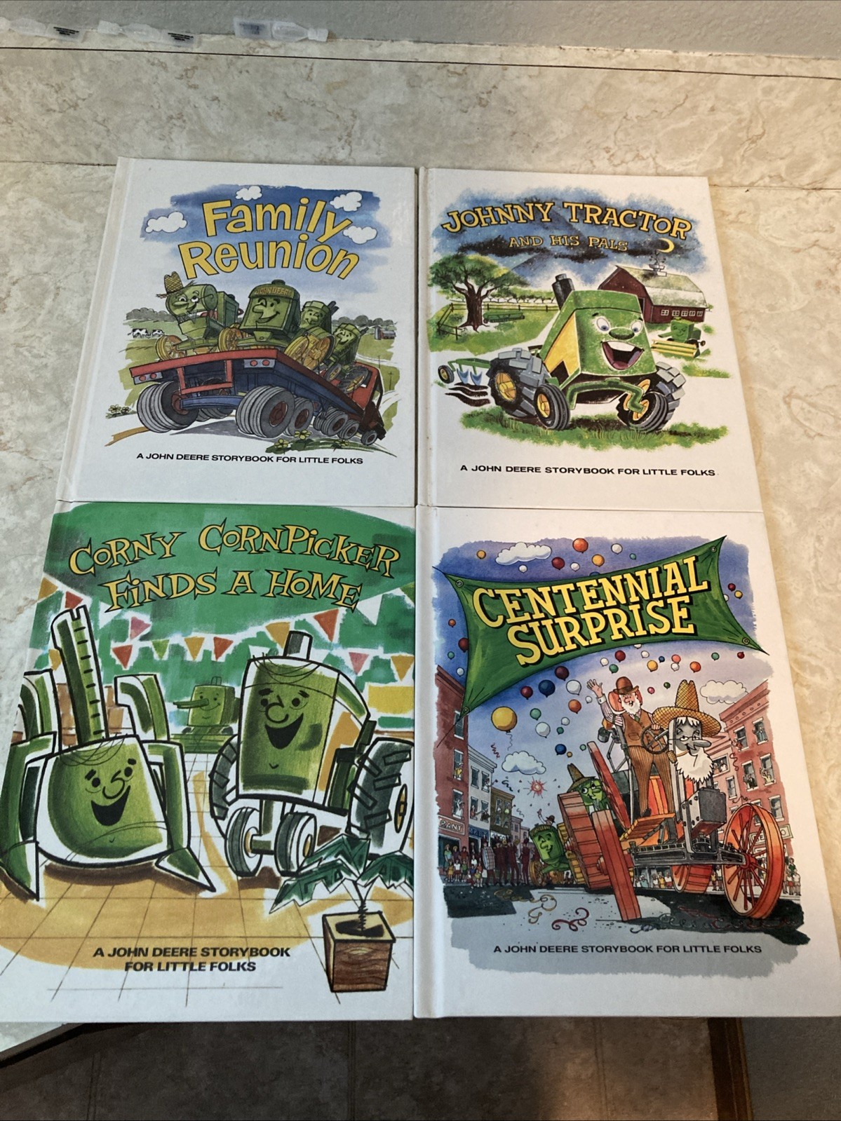 4 John Deere Storybook For Little Folks Books Johnny Tractor- Corny Cornpicker