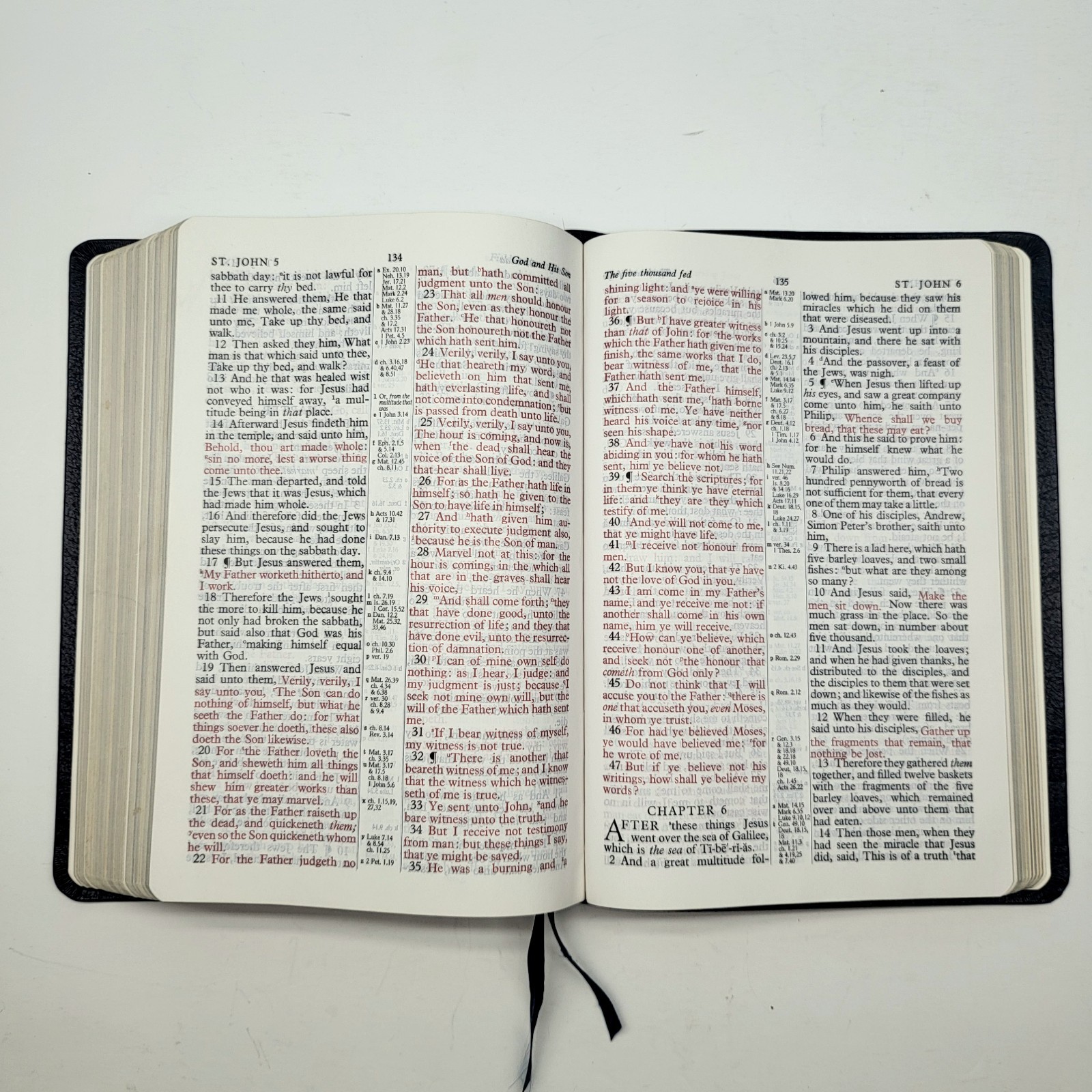 Kenneth Copeland Bible 1991 Genuine Leather Navy Blue Reference Concordance KJV