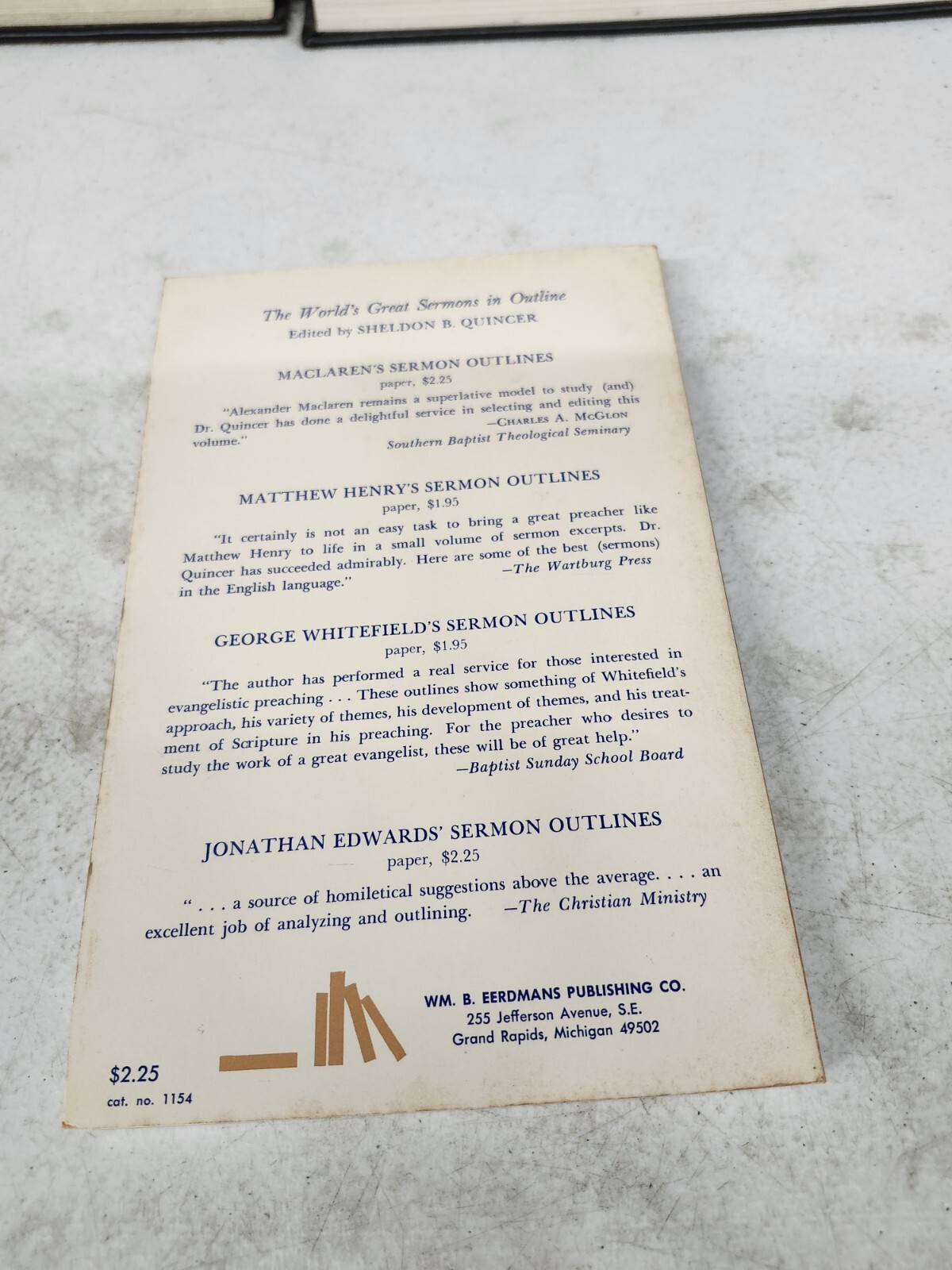 Edwards‘ Sermon Outlines 1971 Christian Preaching Theology Pastor Bible Study