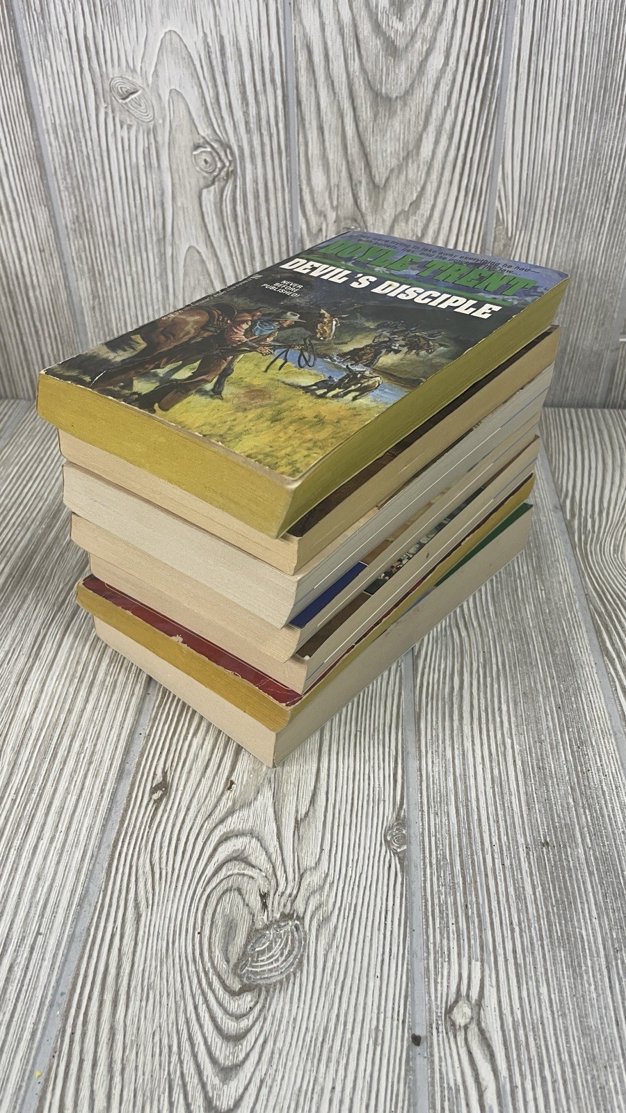 Western Action Adventure Lot of 7 Paperback Trent Dugan Work Coburn Ross Athanas