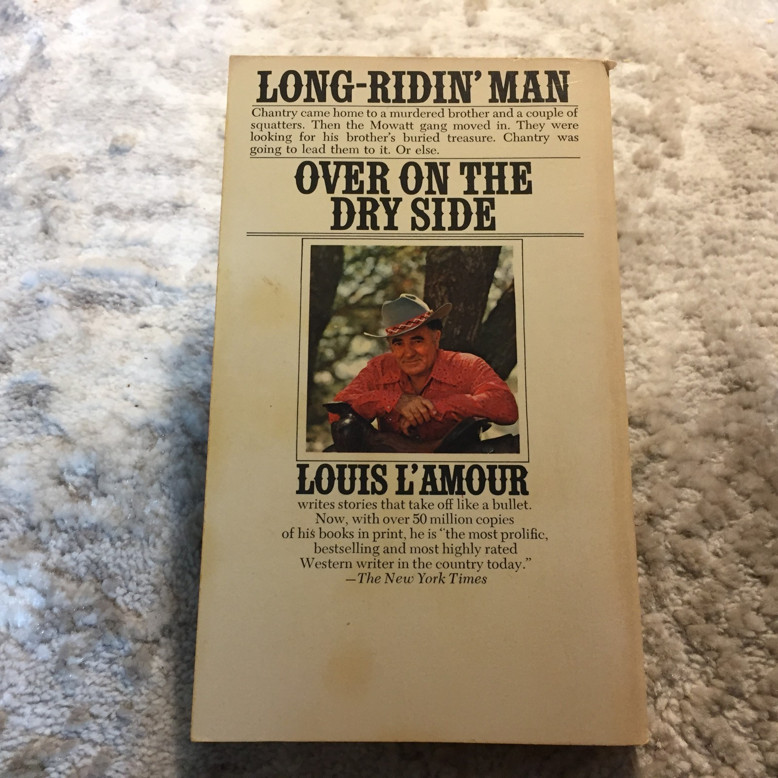 Over On The Dry Side Louis L’Amour 1977 Bantam Books Winter Trail Survival Book
