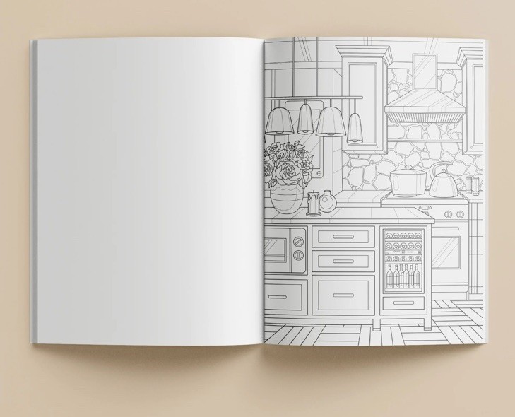 Hinkler Art Making Modern Living Coloring Book for Adults 72 Pages