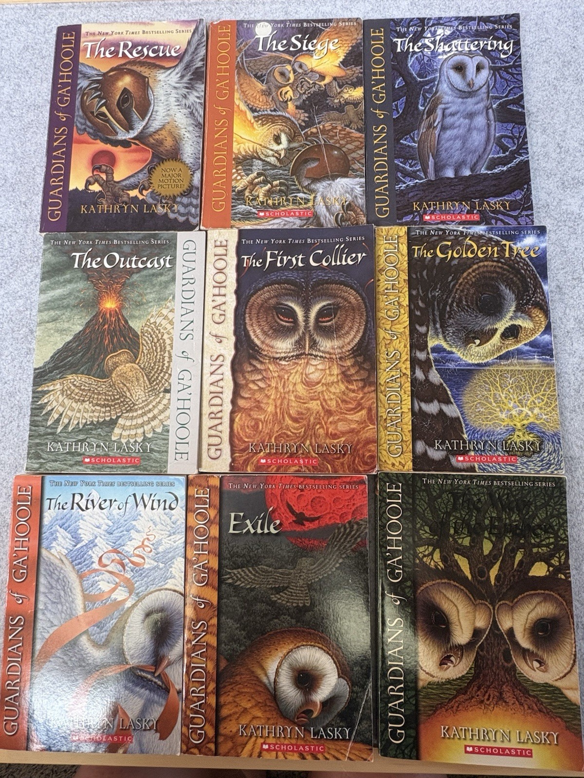 Lot 9 PB Books Guardians Of Ga’Hoole 3-5 8,9 12-15 Kathryn Lasky Scholastic