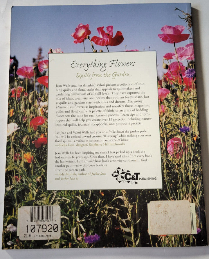 Quilting Book Everything Flowers Quilts from the Garden by Valori & Jean Wells