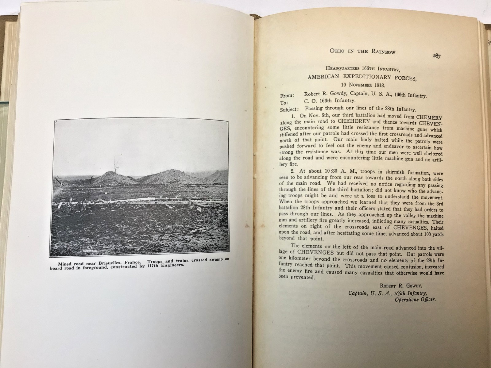 Rare: „Ohio in the Rainbow-166th Infantry-42 Div“ 1924 First ED. Compilation