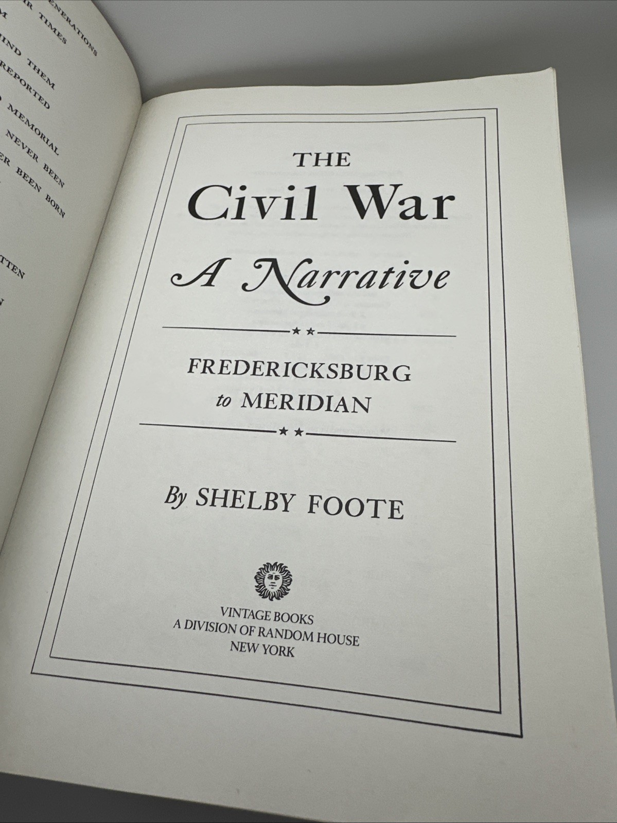 The Civil War : A Narrative – 3 Volume Set by Shelby Foote (Paperback, NO BOX)