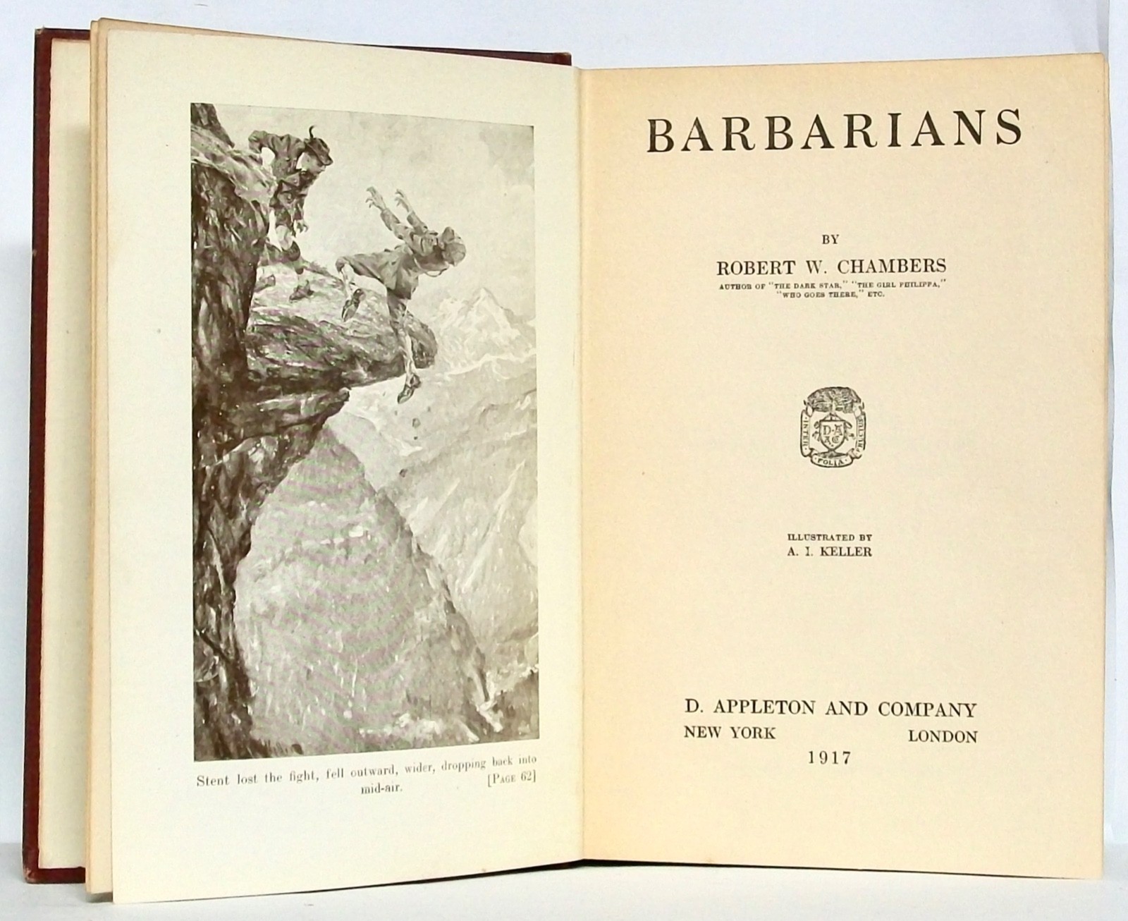 BARBARIANS, by ROBERT W. CHAMBERS —D. Appleton and Company (1917)— art by KELLER