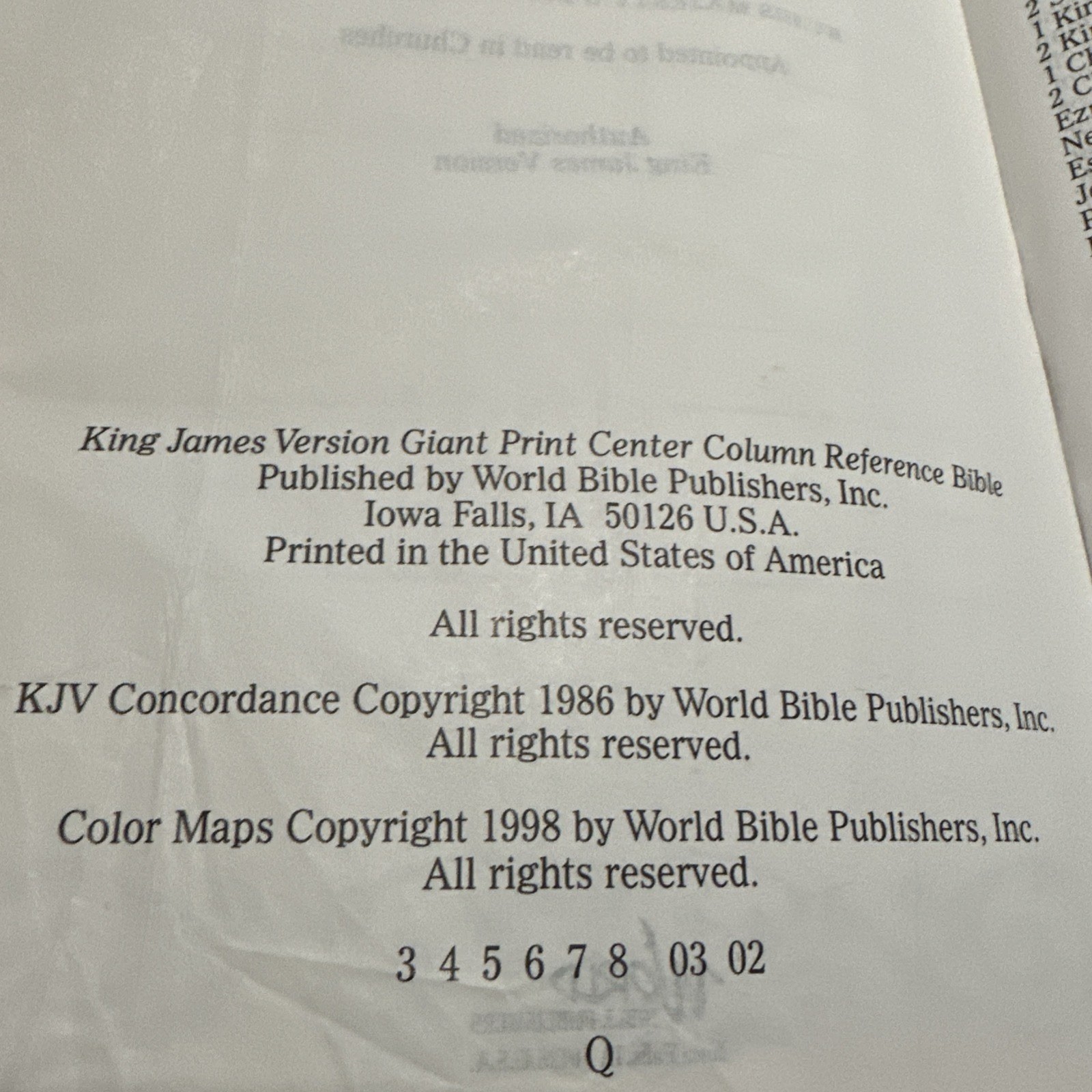 Holy Bible Black Genuine Leather KJV Giant Print Center Column Reference World