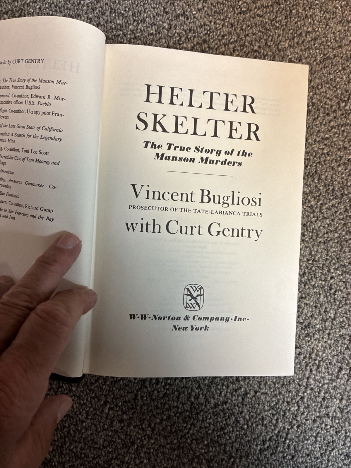RARE 1ST EDITION! Helter Skelter by Vincent Bugliosi (1974) GREAT HC w/JACKET
