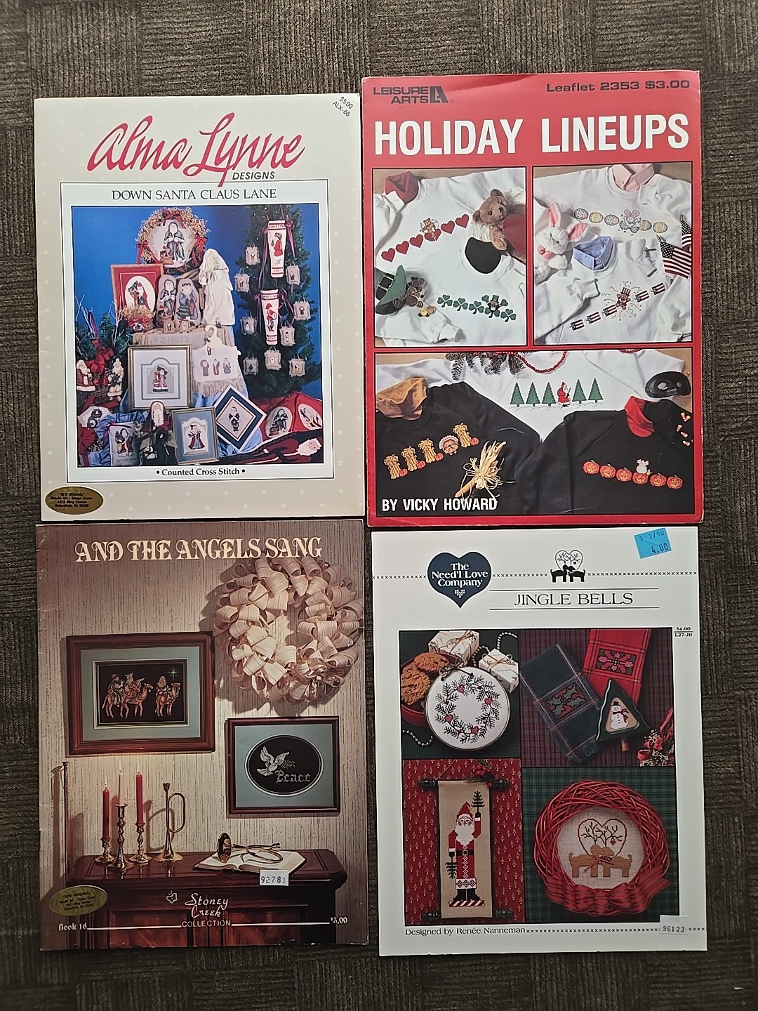Lot of 9 – Christmas CROSS STITCH Pattern Books – Mixed Lot – 1978-93 – DIY – #3