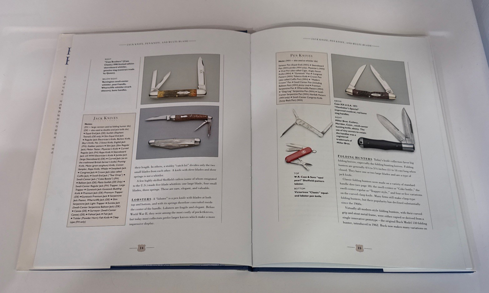 Pocket Knives Guide By Bernard Levine. 1993 Hardcover 80 Pages Pre Owned
