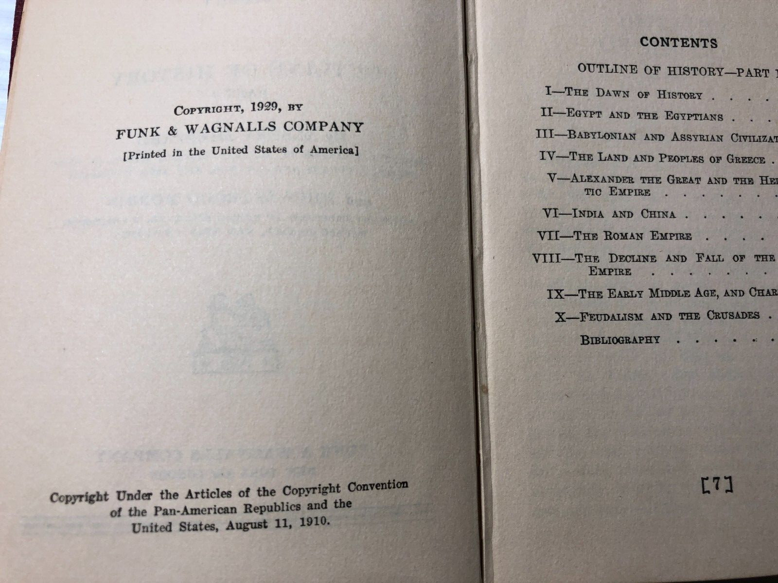 b Albert Sheppard OUTLINE of HISTORY Part 1 Pocket Library Funk & Wagnalls 1929