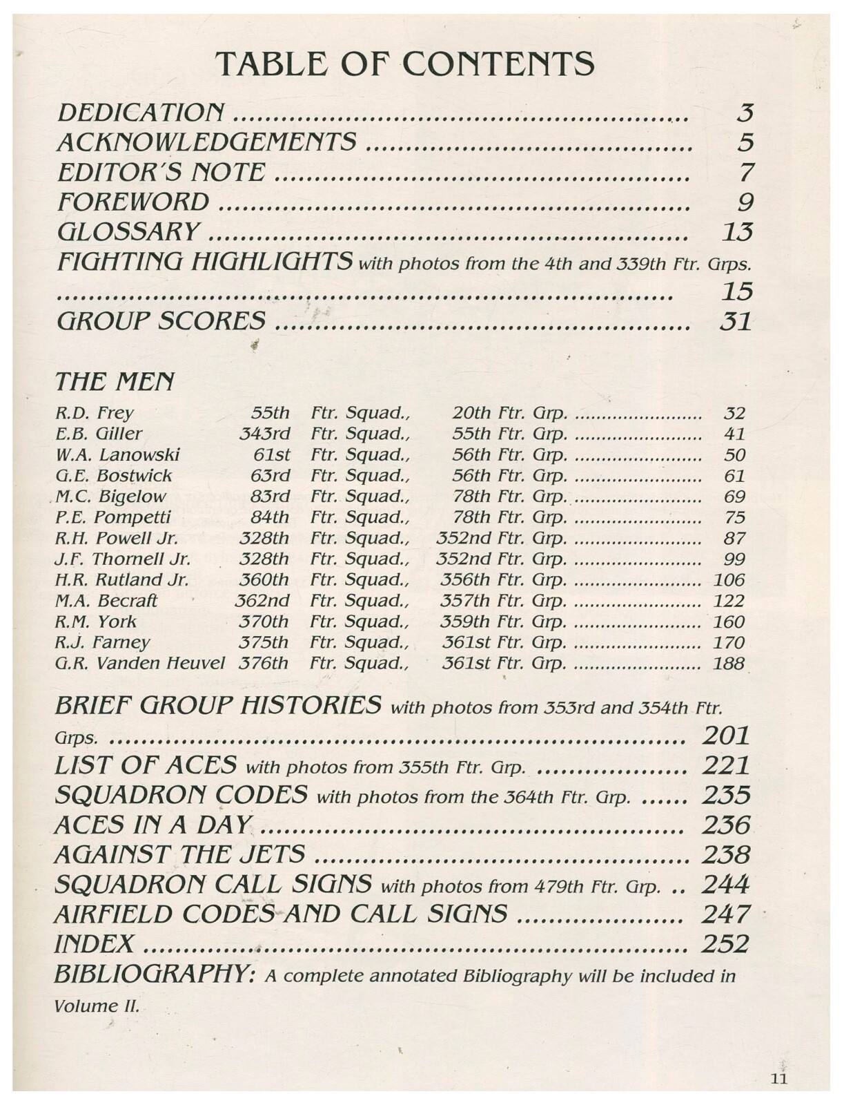 Aces and Wingmen II – Vol. 1 by Morris HC 1989 USAAF Men, Machines and Units AVN