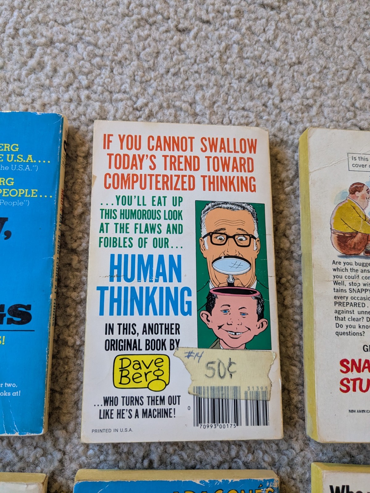 MAD Magazine Paperback Lot 8 Vintage Al Jaffee Dave Berg William Gaines 1970s