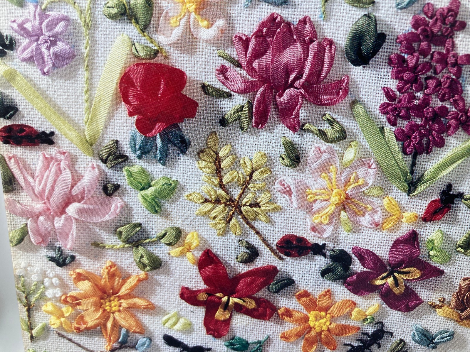 Iron On Transfers for Ribbon Embroidery & Needlework Encyclopedia Flowers Set 2