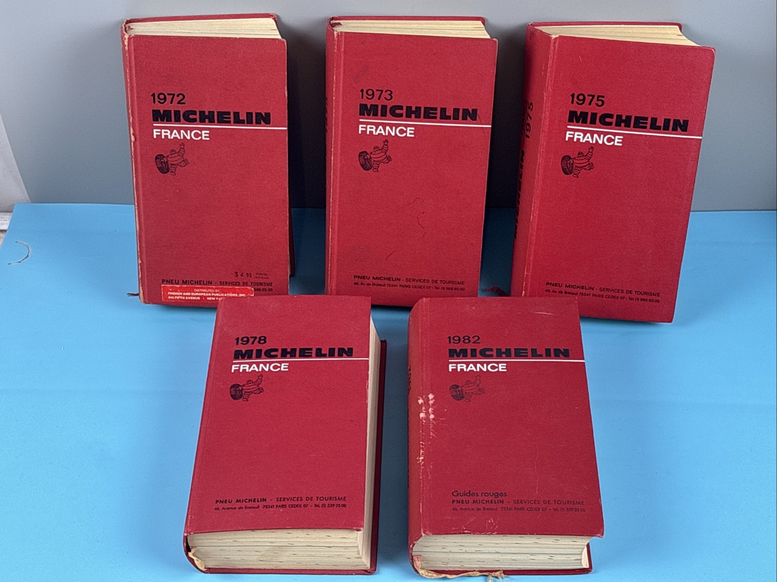 1972/73/75/78/82 Michelin France Hardcovers Travel Guides Restaurants Maps Rare!