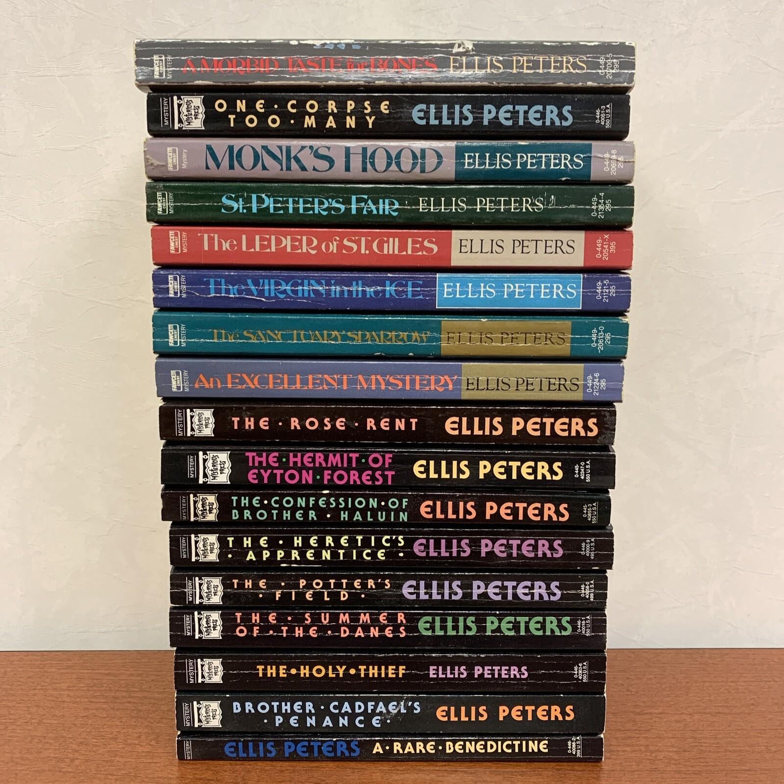 Vtg Lot Set of 17 Brother Cadfael Mysteries by Ellis Peters (PB, 1970s – 1990s)