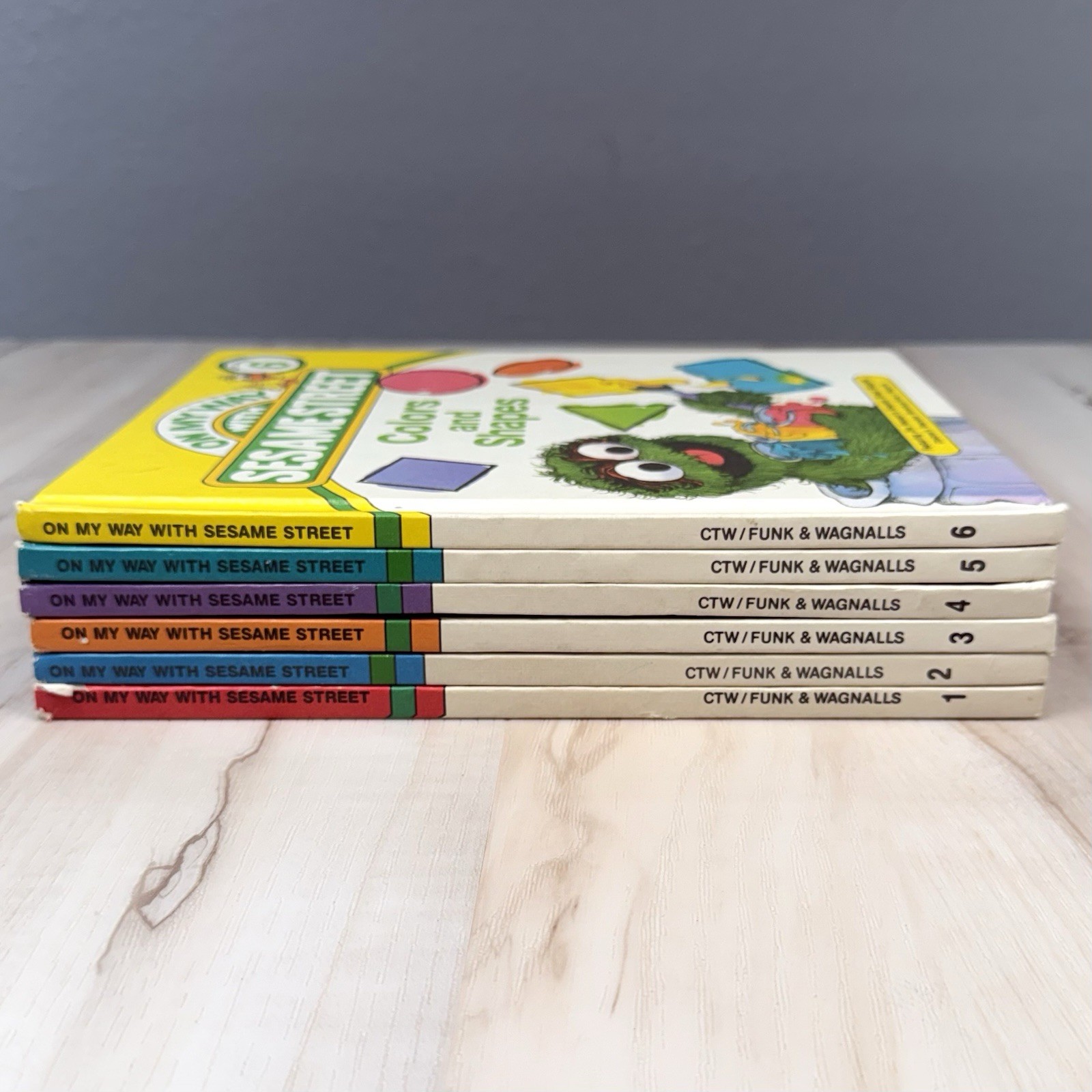 VTG Lot 6 On My Way With Sesame Street Children’s Hardcover BOOKS Volumes 1-6