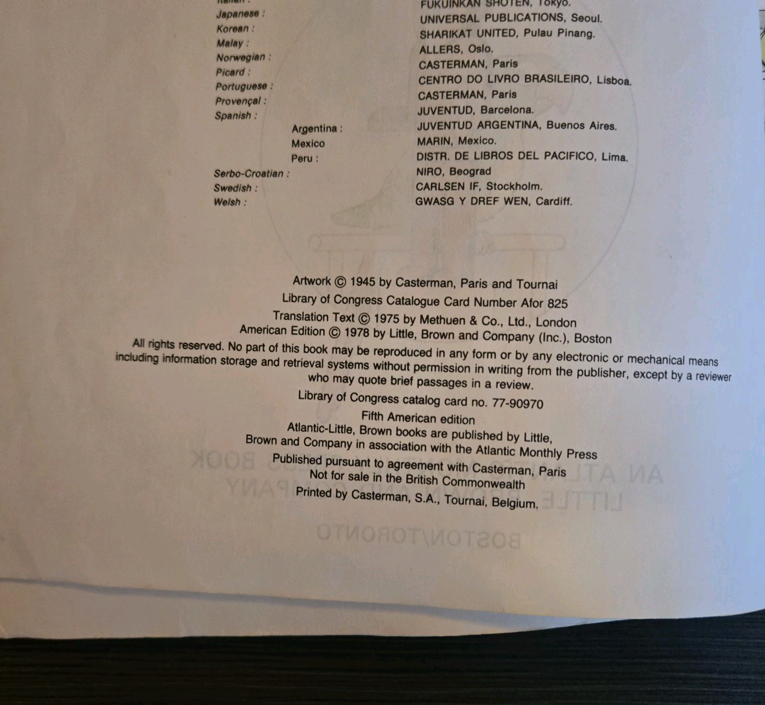 The Adventures of Tintin By HERGE – Lot of 3 – Atlantic little Brown Edition