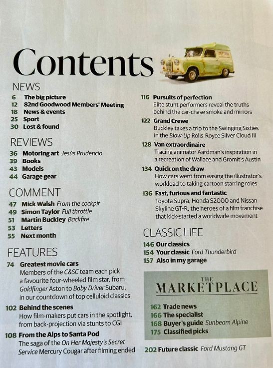 Classic & Sports Car Auto Magazine * June 2025 * Movie Star Cars