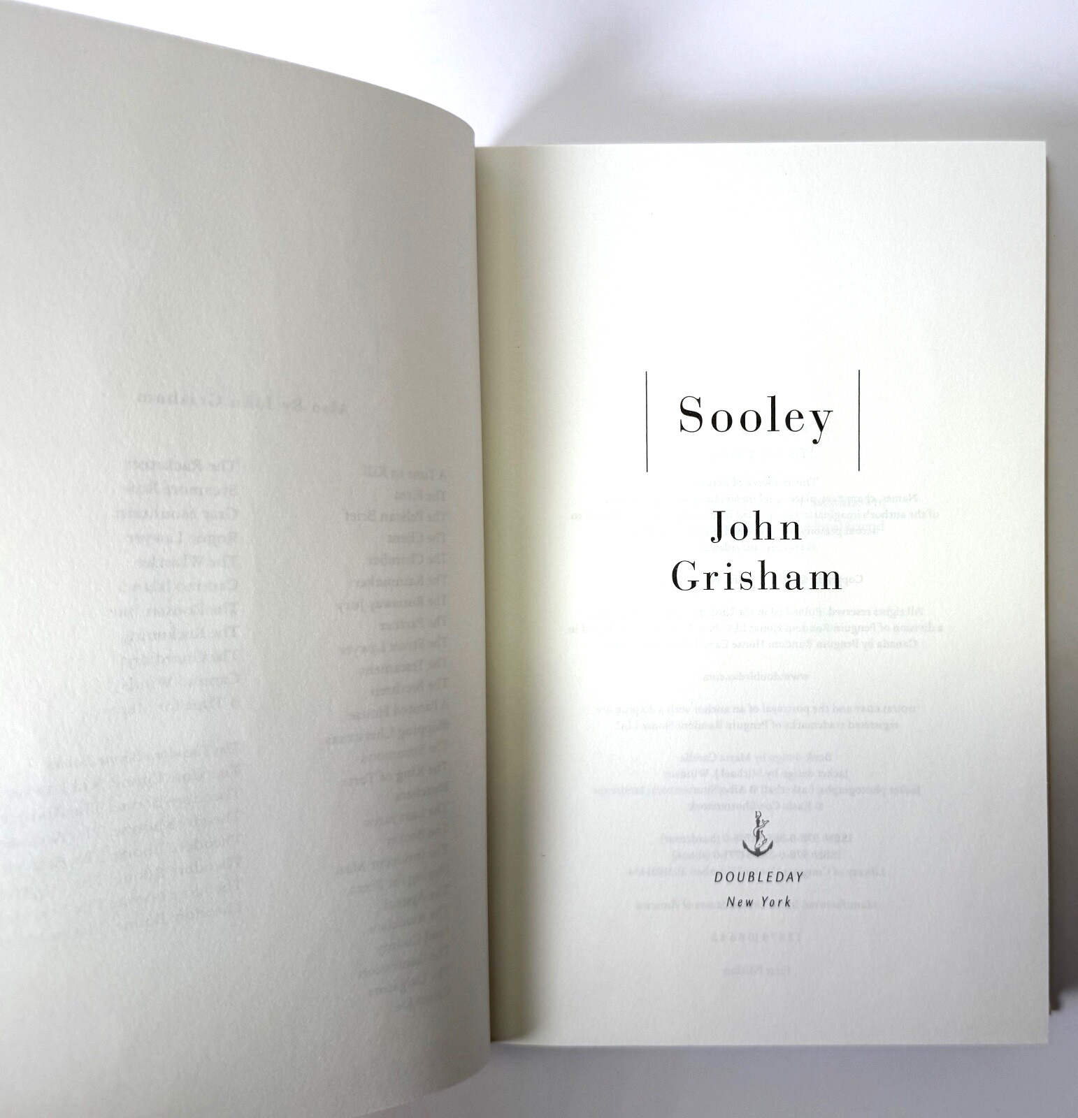 Sooley, John Grisham 2021 HCDJ 1st ed 1st print in Mylar, Like new