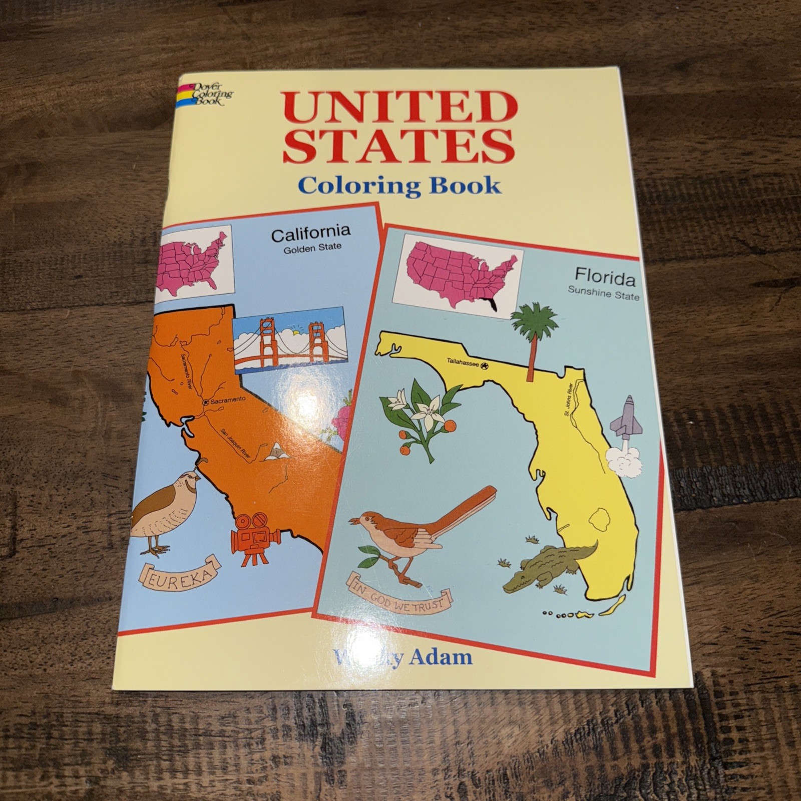 United States Coloring Book by Winky Adam (1998, Trade Paperback)