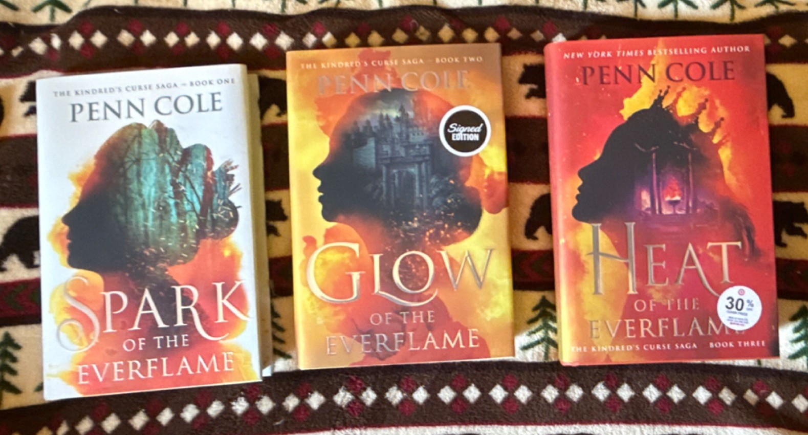 Penn Cole The Kindred’s Curse Saga Signed Edition Set Atria Books Hardcover DJ