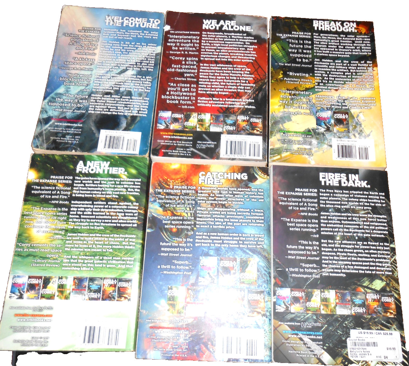 James S. A. Corey Lot of 6 THE EXPANSE Books 1-6 – TPB GC