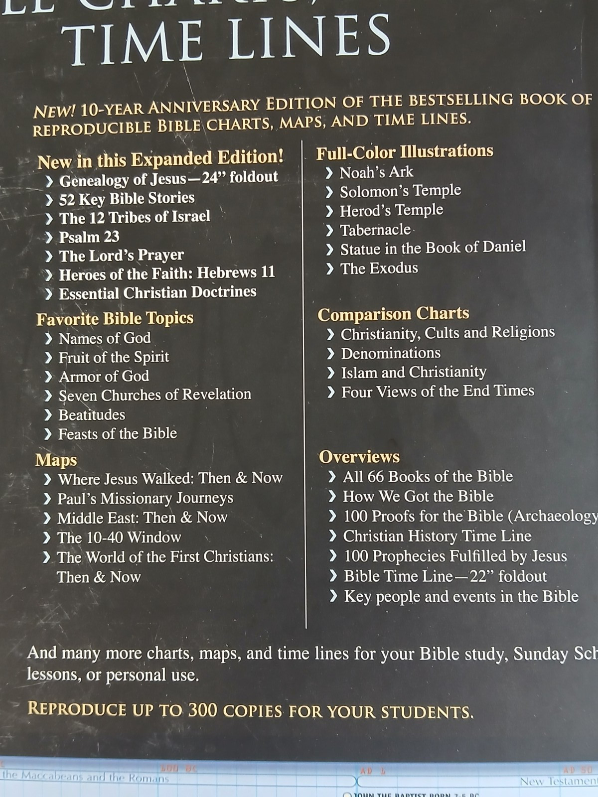 ROSE BOOK OF BIBLE CHARTS, MAPS & TIME LINES 10th Anniversary Expanded Ed 2015
