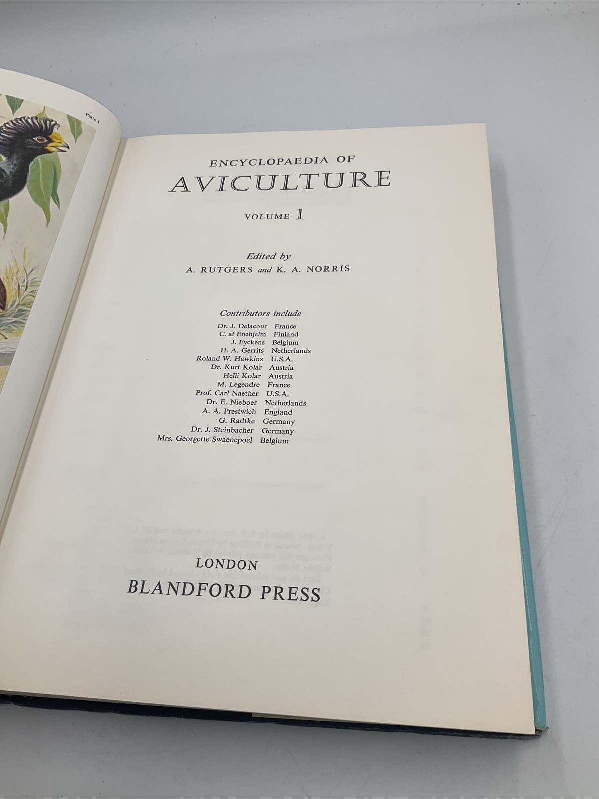 Encyclopedia of aviculture set 3 books, hardcover, blandford press