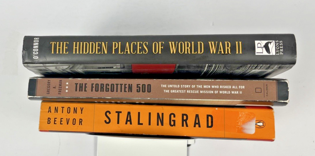 World War II History * Stalingrad * The Forgotten 500 * Hidden Places Lot of 3
