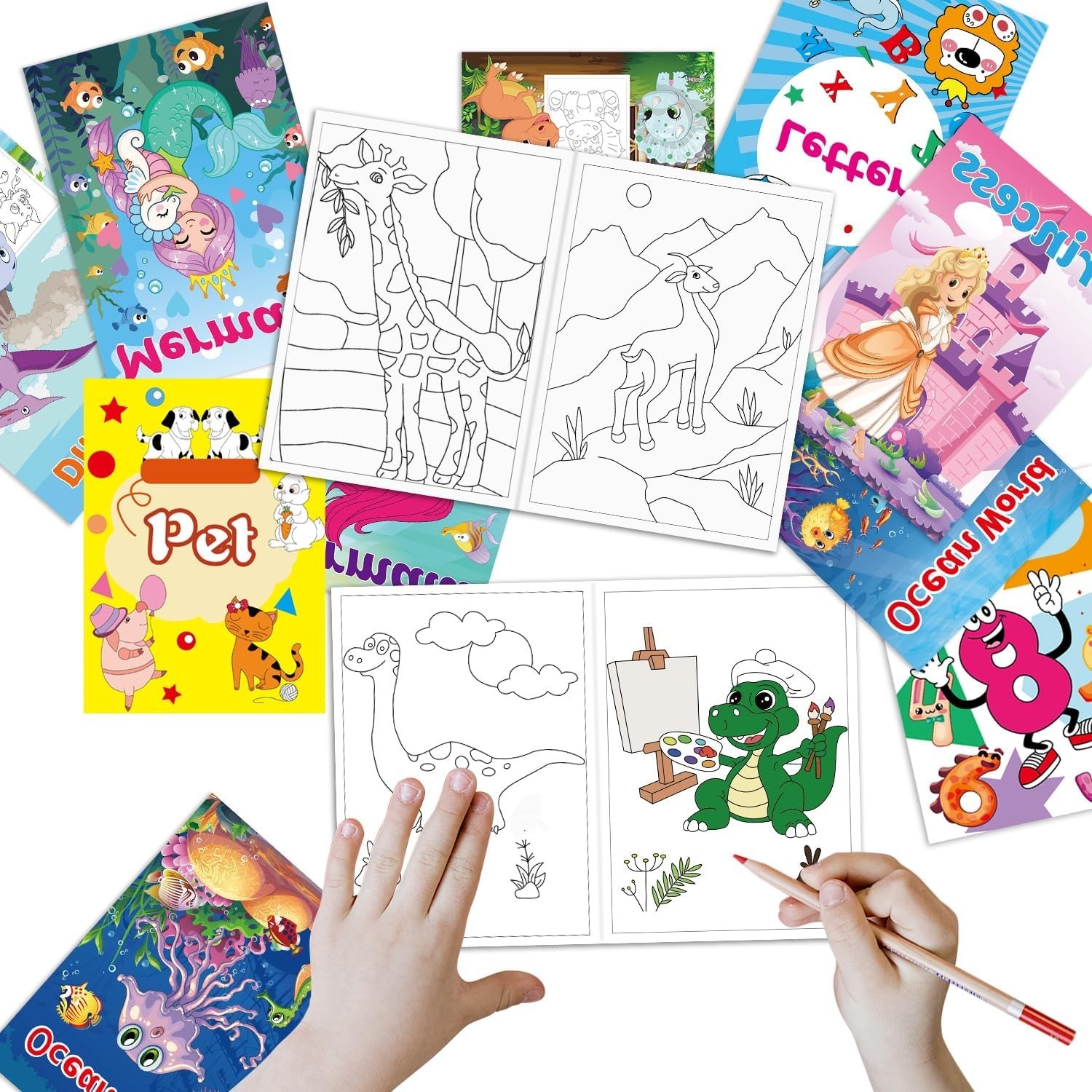 20Pack Coloring Books for Kids Ages 4-8 5.1 x 7 inch,Mini Coloring Books for …
