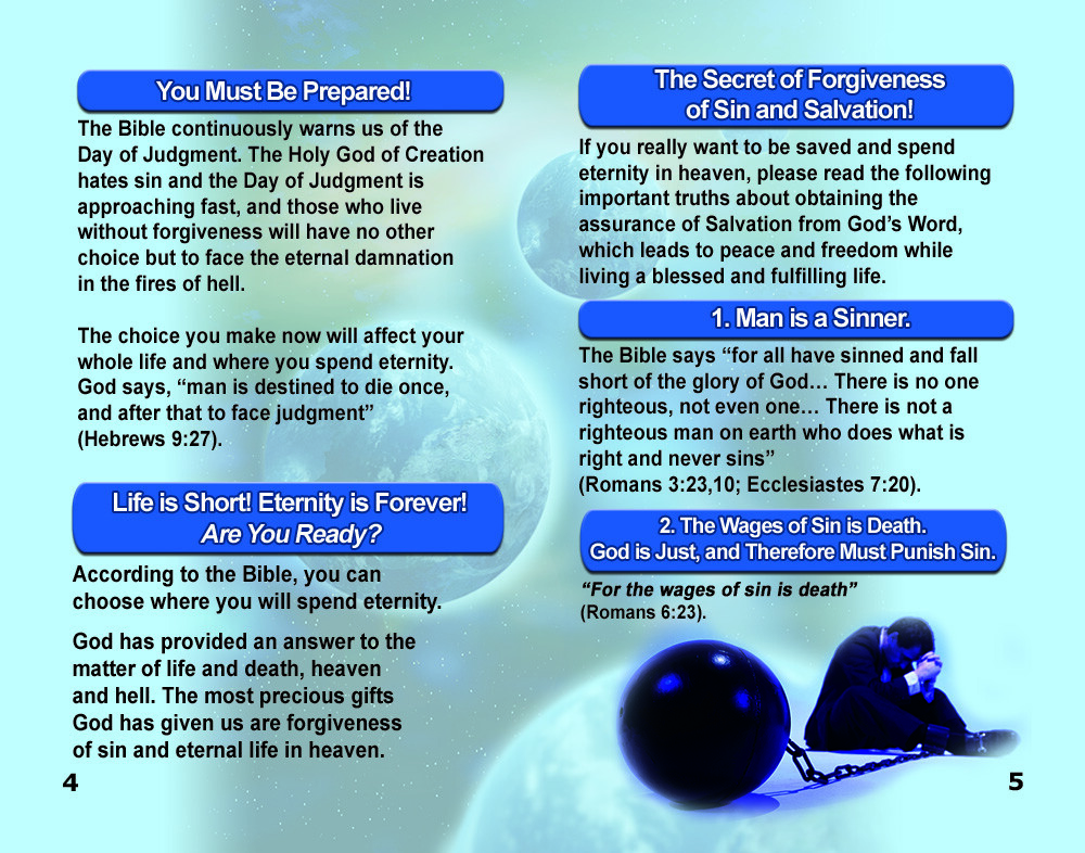 „ENGLISH (NIV)“ Tracts, Pack of 40 Units in 4 Colorful Covers, 12 Pages Each