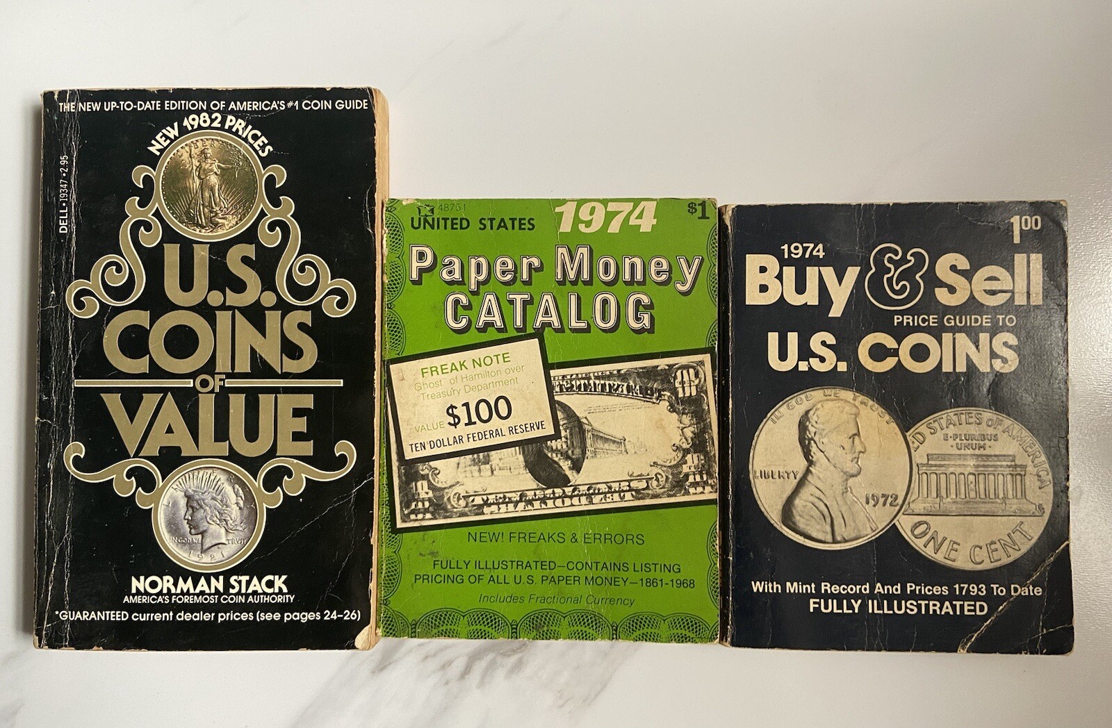 Vintage U.S Coin & Paper Money Catalog Lot 1974 Stack’s Guide Price Guide Pocket