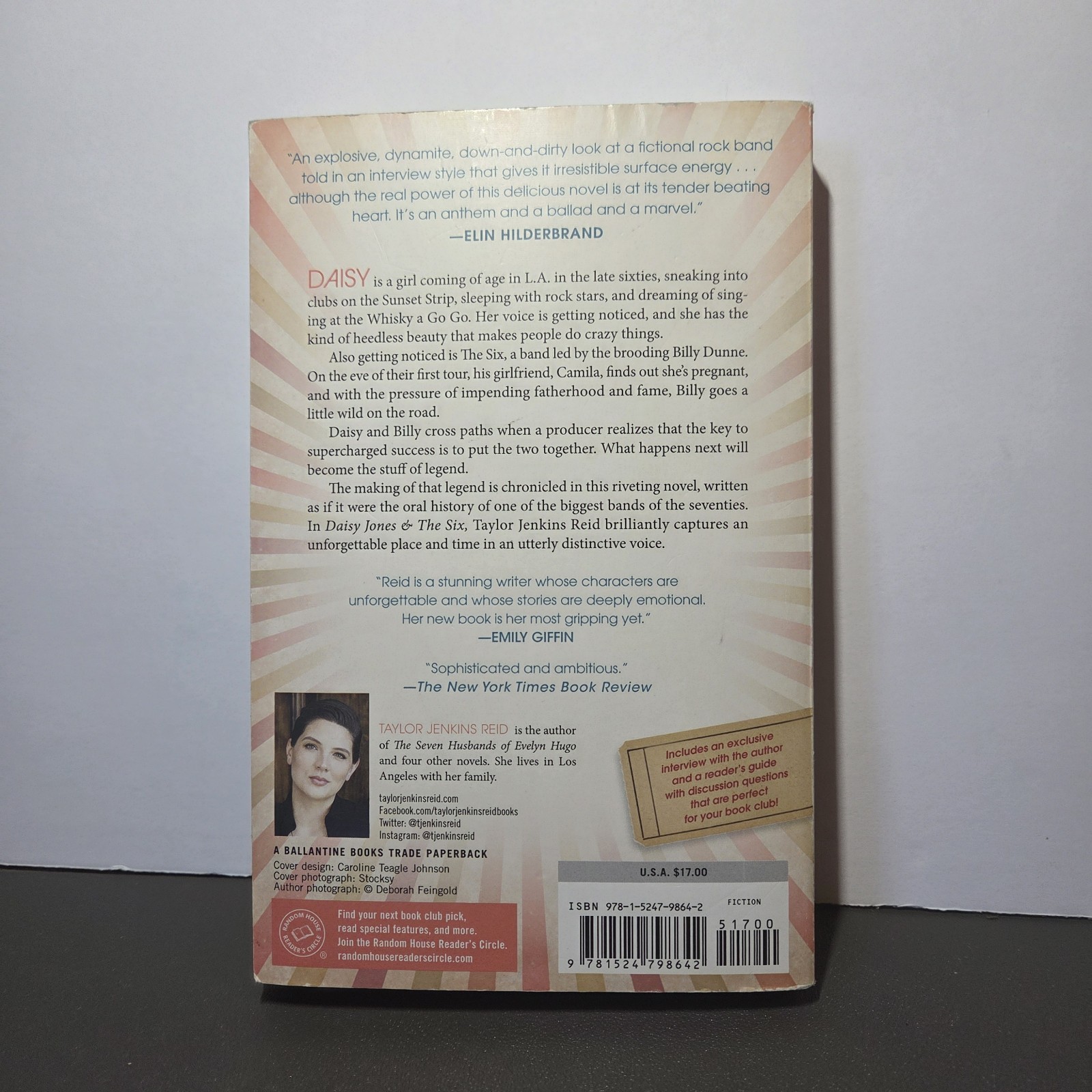 Daisy Jones & The Six Taylor Jenkins Reid Paperback Reese’s Book Club Novel