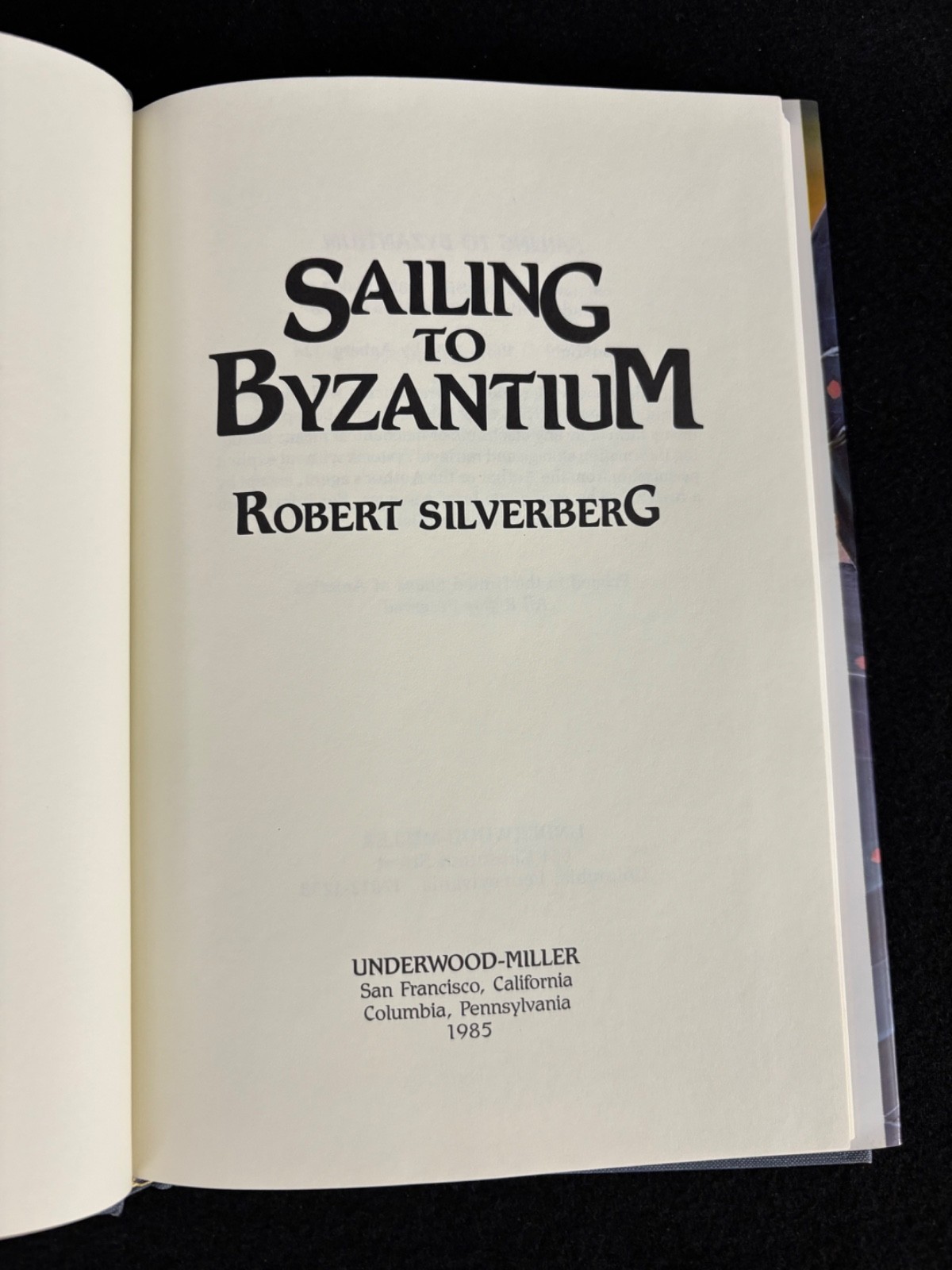 NEW MINT* Sailing to Byzantium by Robert Silverberg 1st Edition HARDCOVER