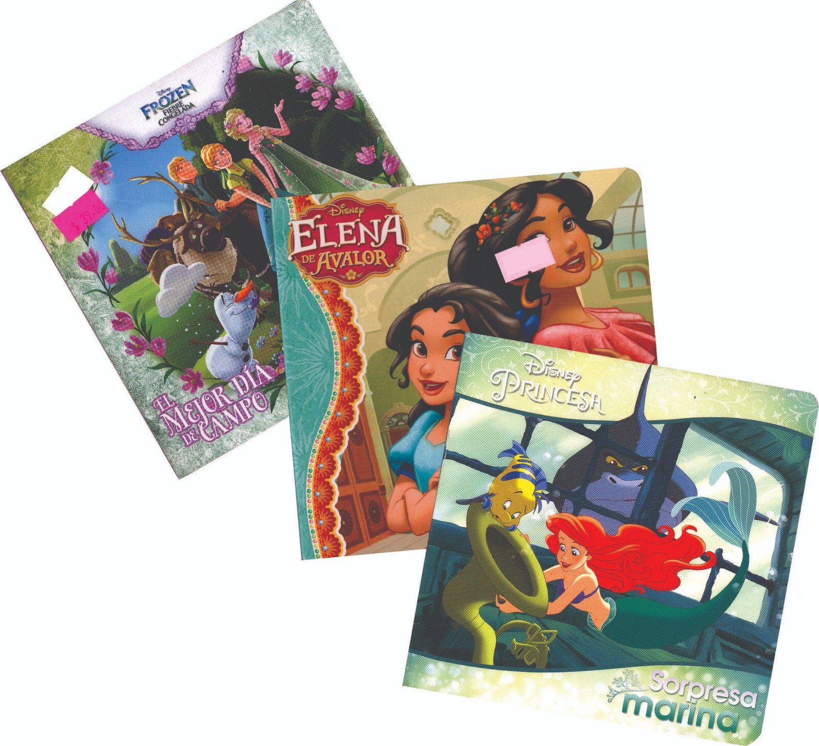 SET 5 DE 3 LIBROS DE CUENTOS DE DISNEY/PIXAR, DE CARTONÉ, EN ESPAÑOL
