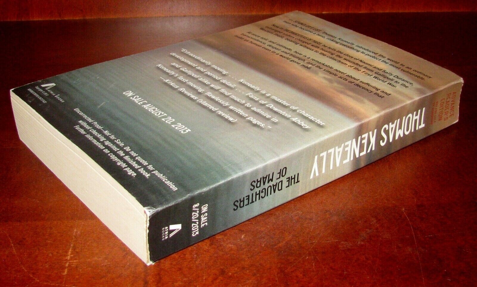 Daughters of Mars Thomas Keneally ARC Advance Reader Copy Atria Books 2013