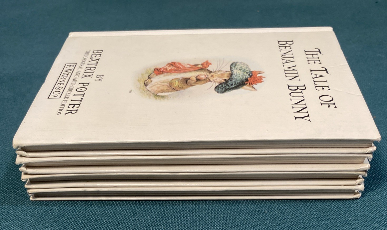 BEATRIX POTTER HARDBACKS ~ F. Warne & Co. ~ Small Matching Set 1-4 PETER RABBIT