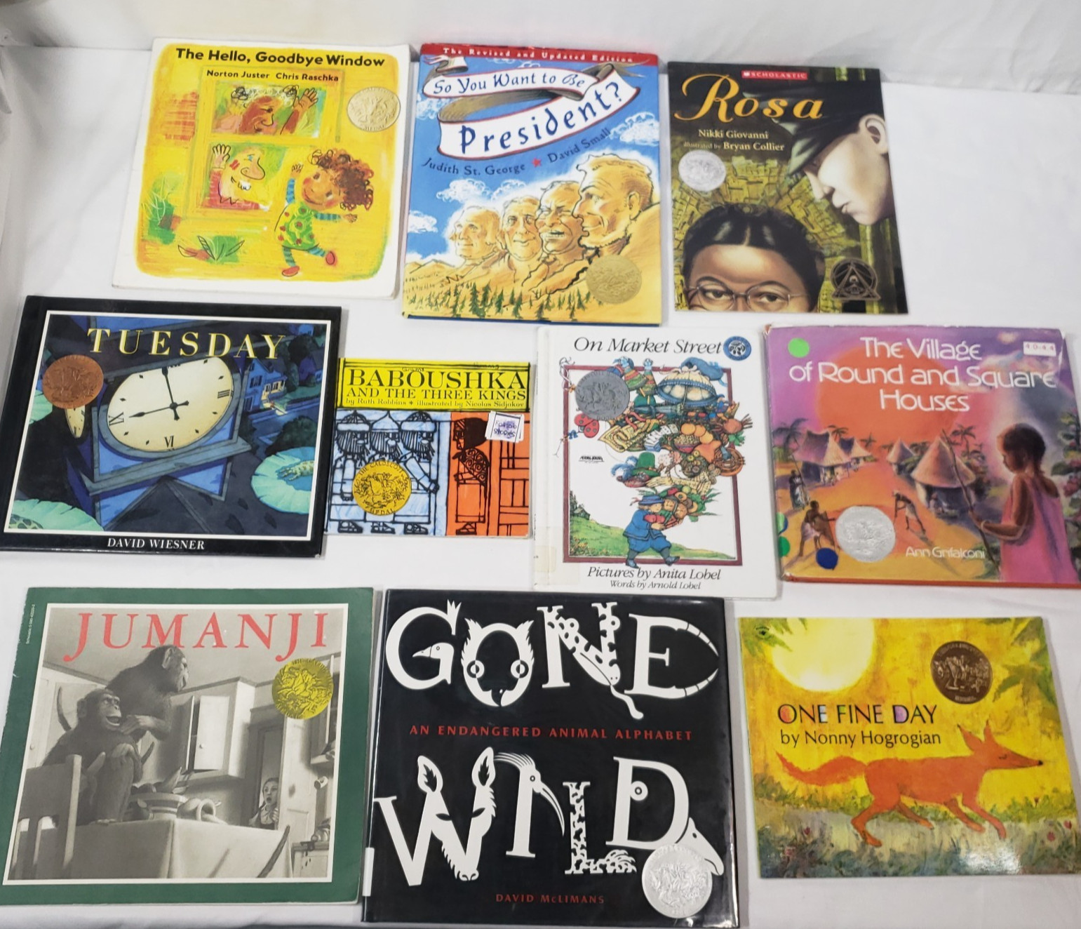 Caldecott Kids Picture Books Lot 10 Homeschool Classroom Library Award Winners