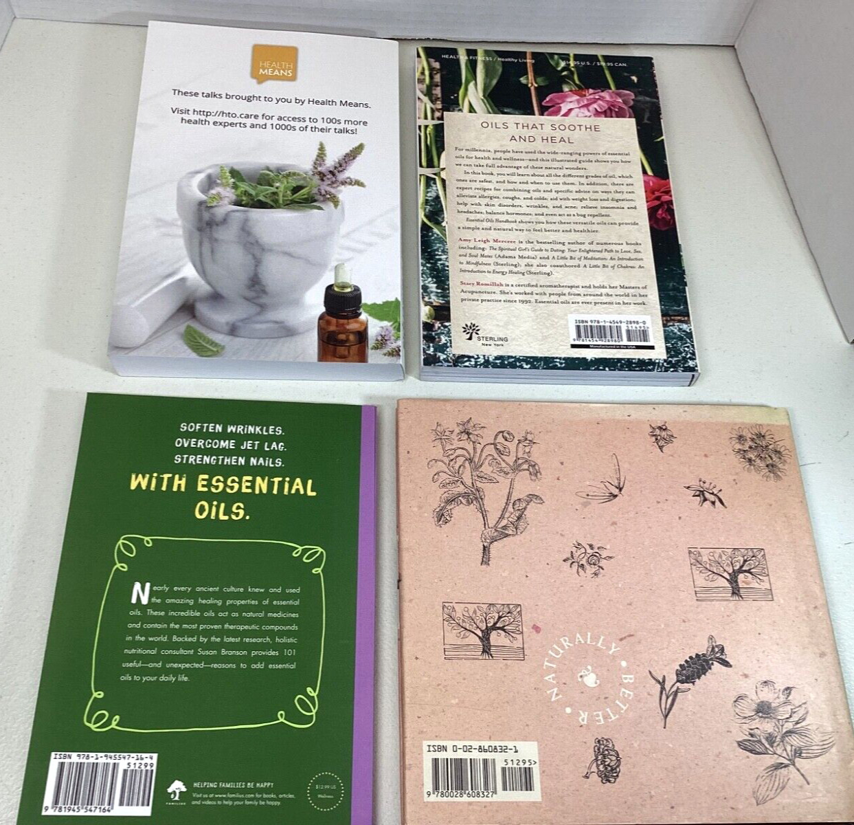 Essential Oils Handbooks Therapeutic, Recipes, Amazing Uses Lot of 4 Softcovers