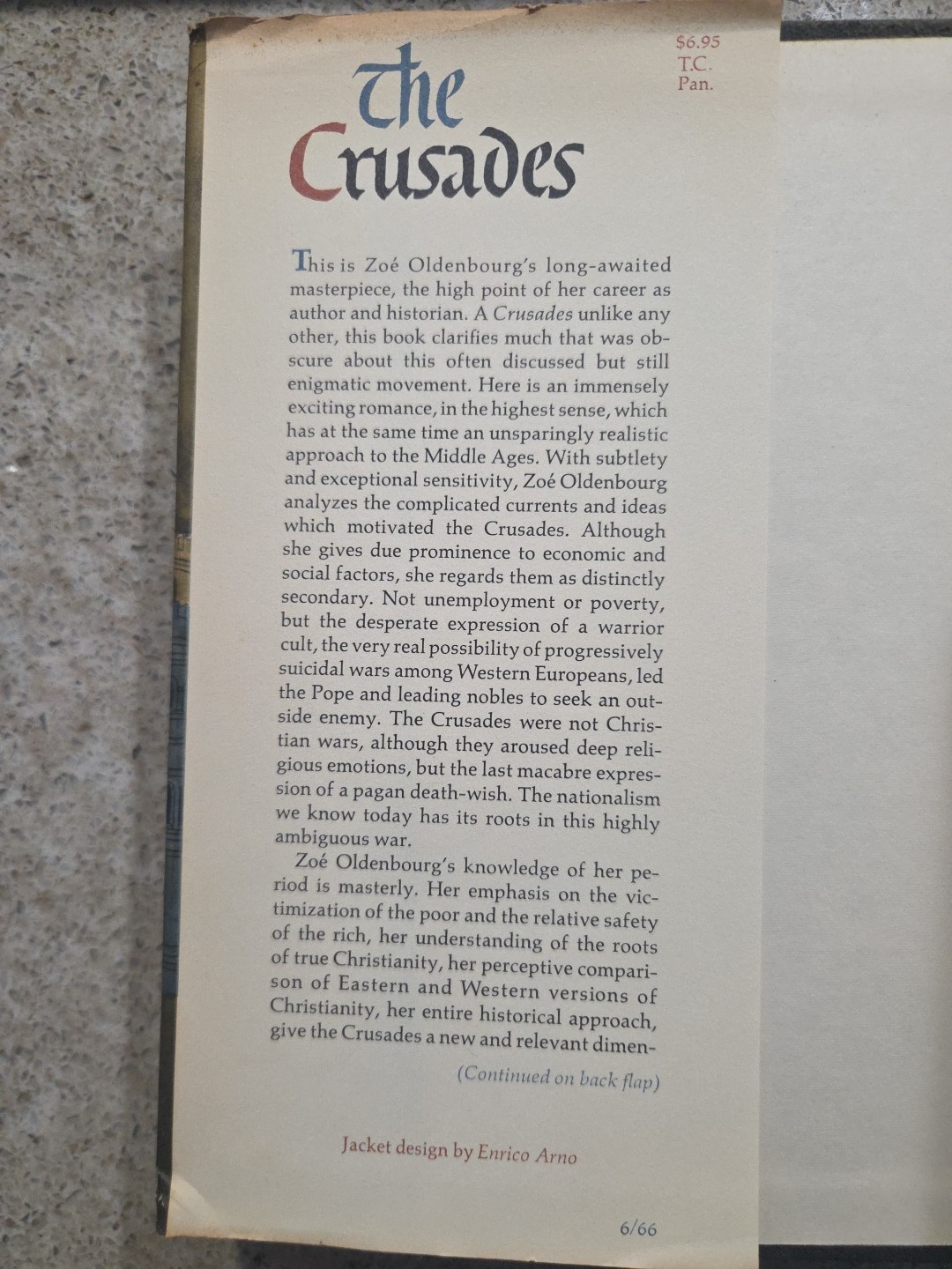1st Printing Of The Crusades By Zoe Oldenbourg