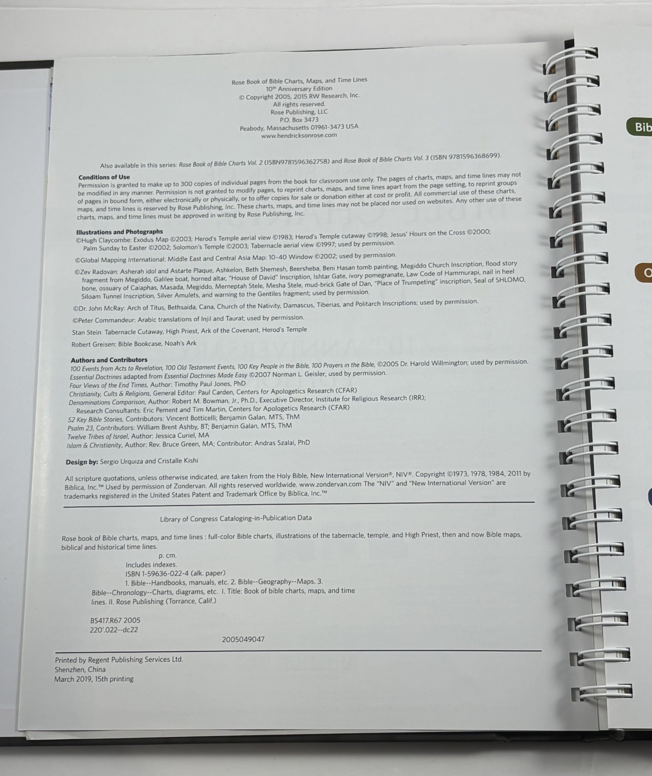 Rose Book of Bible Charts, Maps & Time Lines-10th Anniversary Edition-2015