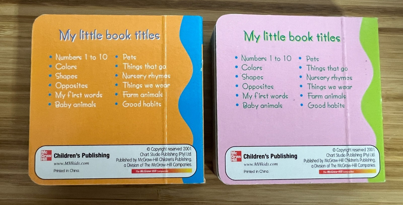 My Little Library: Early Learning – 12 mini board books – dated 2003
