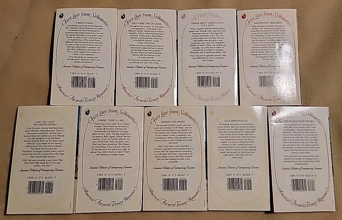 First Love From Silhouette Vintage 80’s LOT of 9 Teen Romance YA Books #187-213