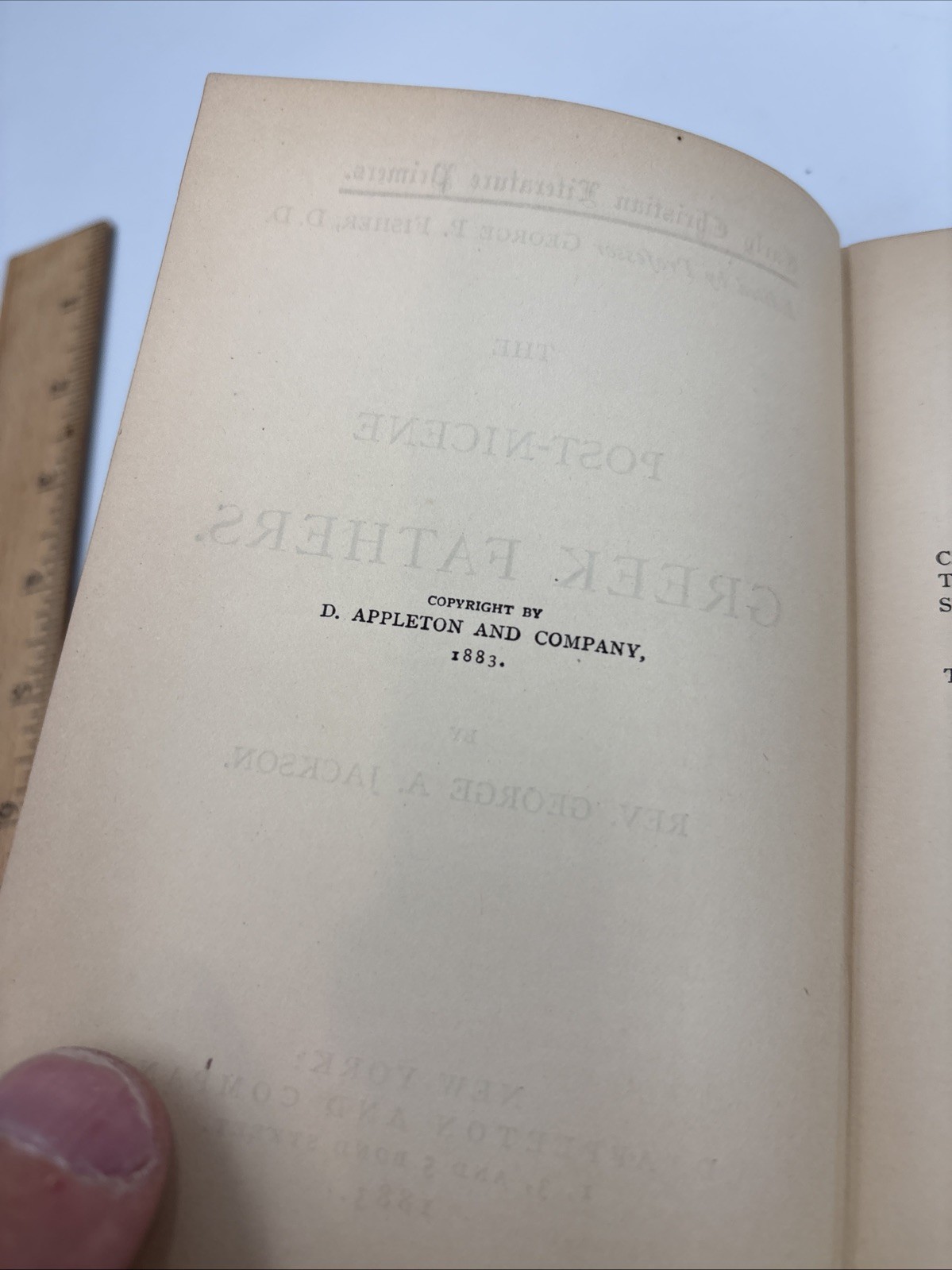 The Post-Nicene Greek Fathers 1883 By George Anson Jackson D. Appleton & Co.