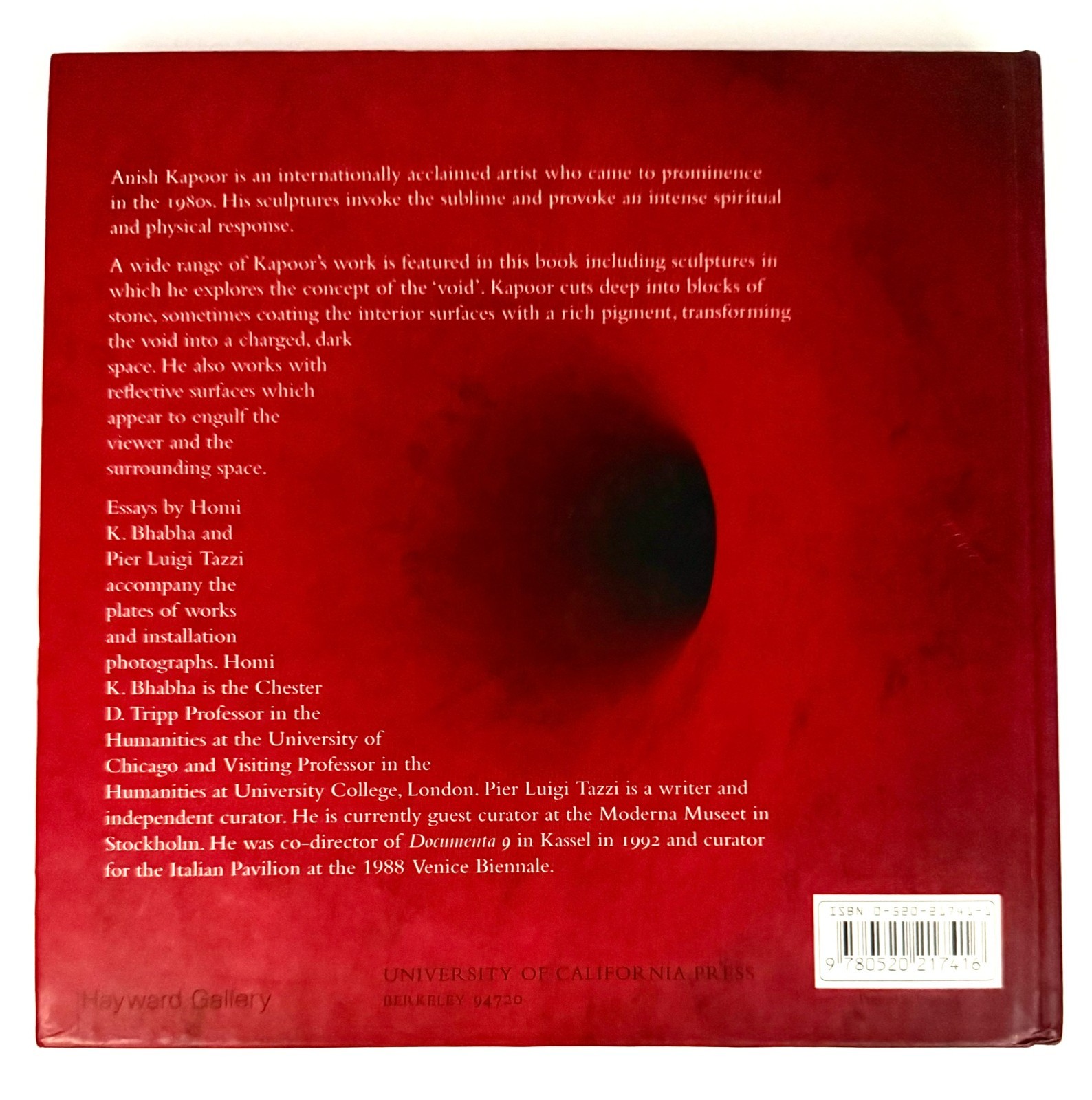 Anish Kapoor by Homi K. Bhabha and Anish Kapoor (1998, First Edition, Hardcover)