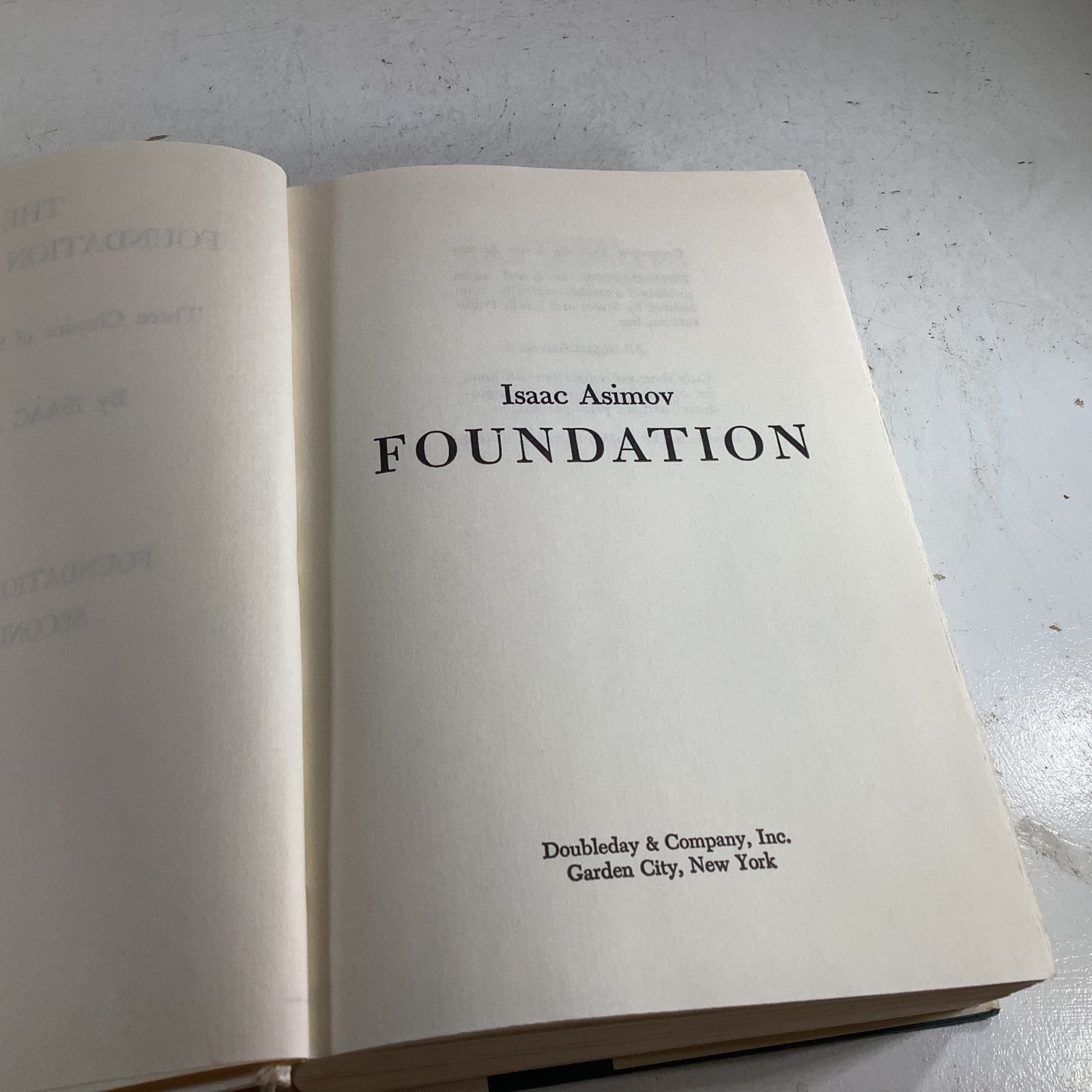 The Foundation Trilogy Isaac Asimov Doubleday Book Club Edition 1970s HC DJ VG